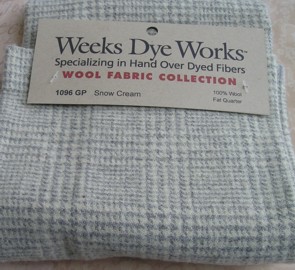 Weeks Dye Works Wool Snow Cream  Glen Plaid Fat Quarter