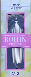 Beading Needles Sizes 10 and 12 Long, Bohin France [2130] - $6.20
