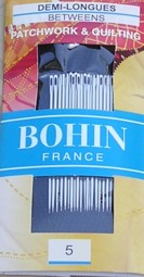 Bohin, Between/Quilting Big Eye Needles - Sizes 8/12 : Sewing Parts Online