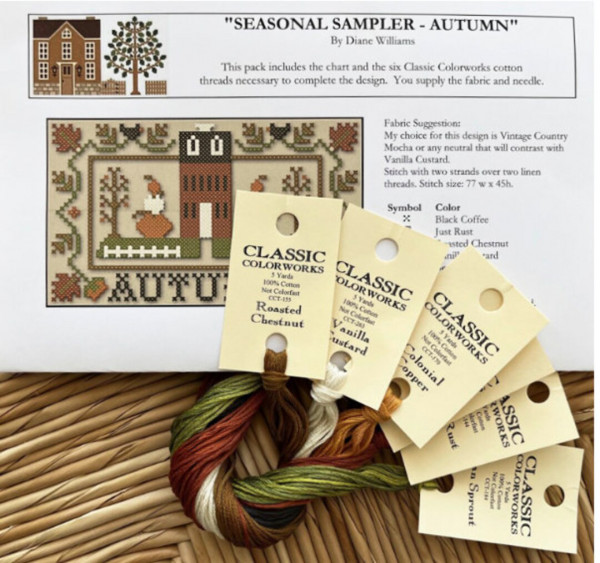 2024 Classic Colorworks Seasonal Sampler Autumn w/ Threads